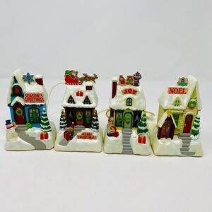 Vintage Holiday Village Set with LED Lights & Songs